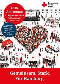 Ein Flyer des DRK-Aktionstags in Hamburg